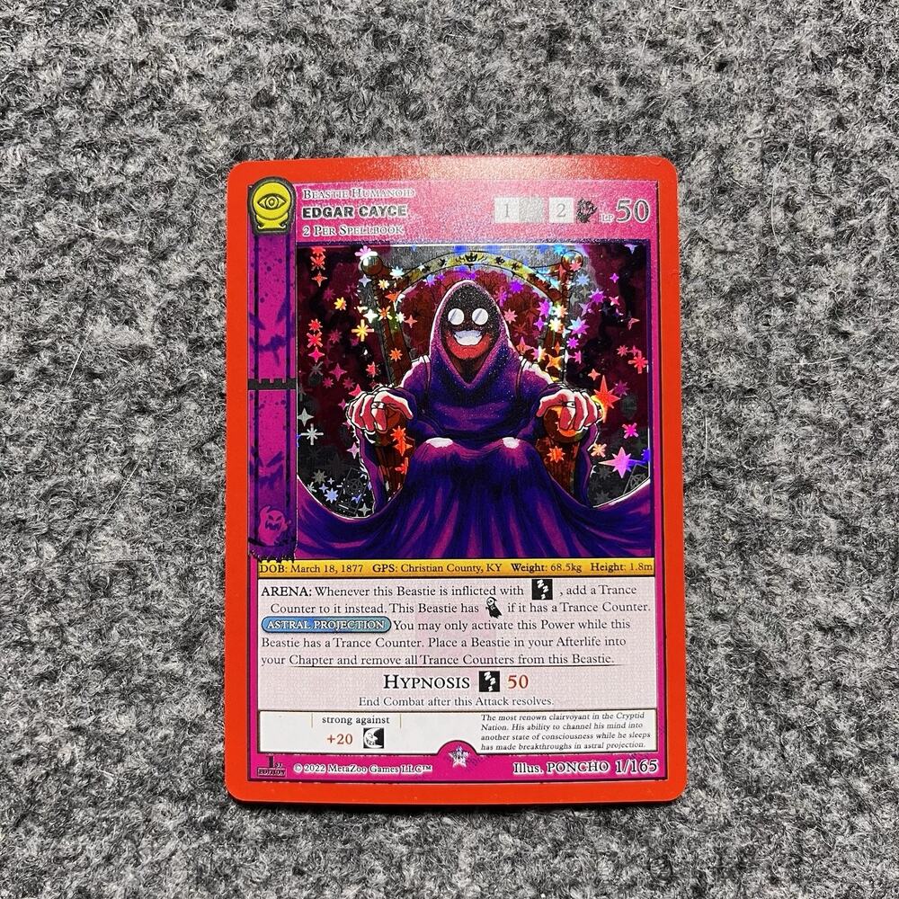 Edgar Cayce MetaZoo Seance 1/165 1st Edition Full Holo Card NM
